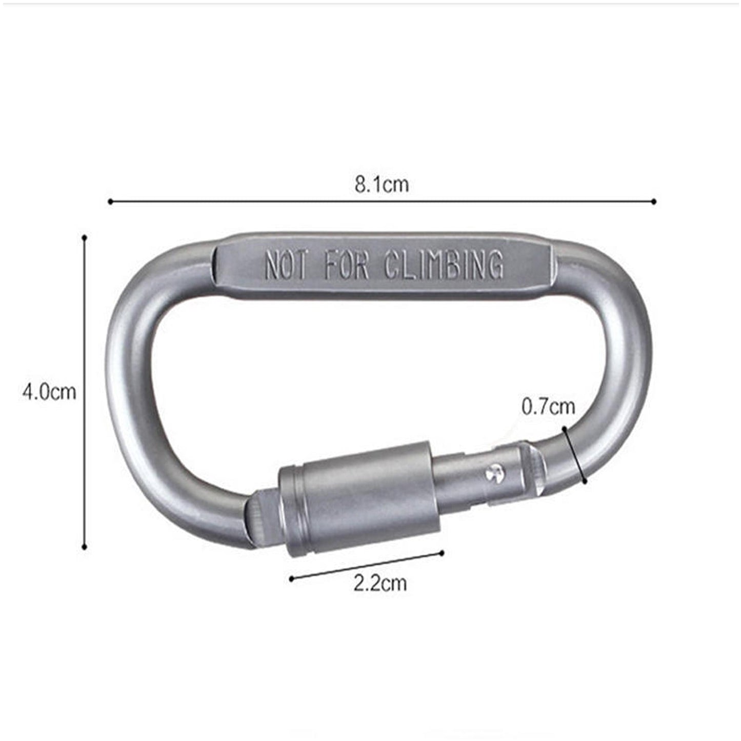 Camping Equipment Aluminum Carabiner Hunting Survival Kit Lock Mountain Travel Accessories ( 1 pc )