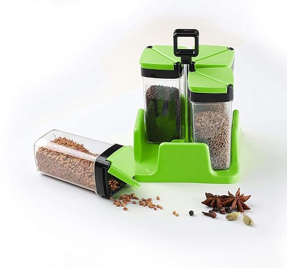 Fashion fusion Kitchen Spice Rack with Masala Storage Multipurpose Spice Jar and Pickle Container Set (4 Pieces) CZ_352