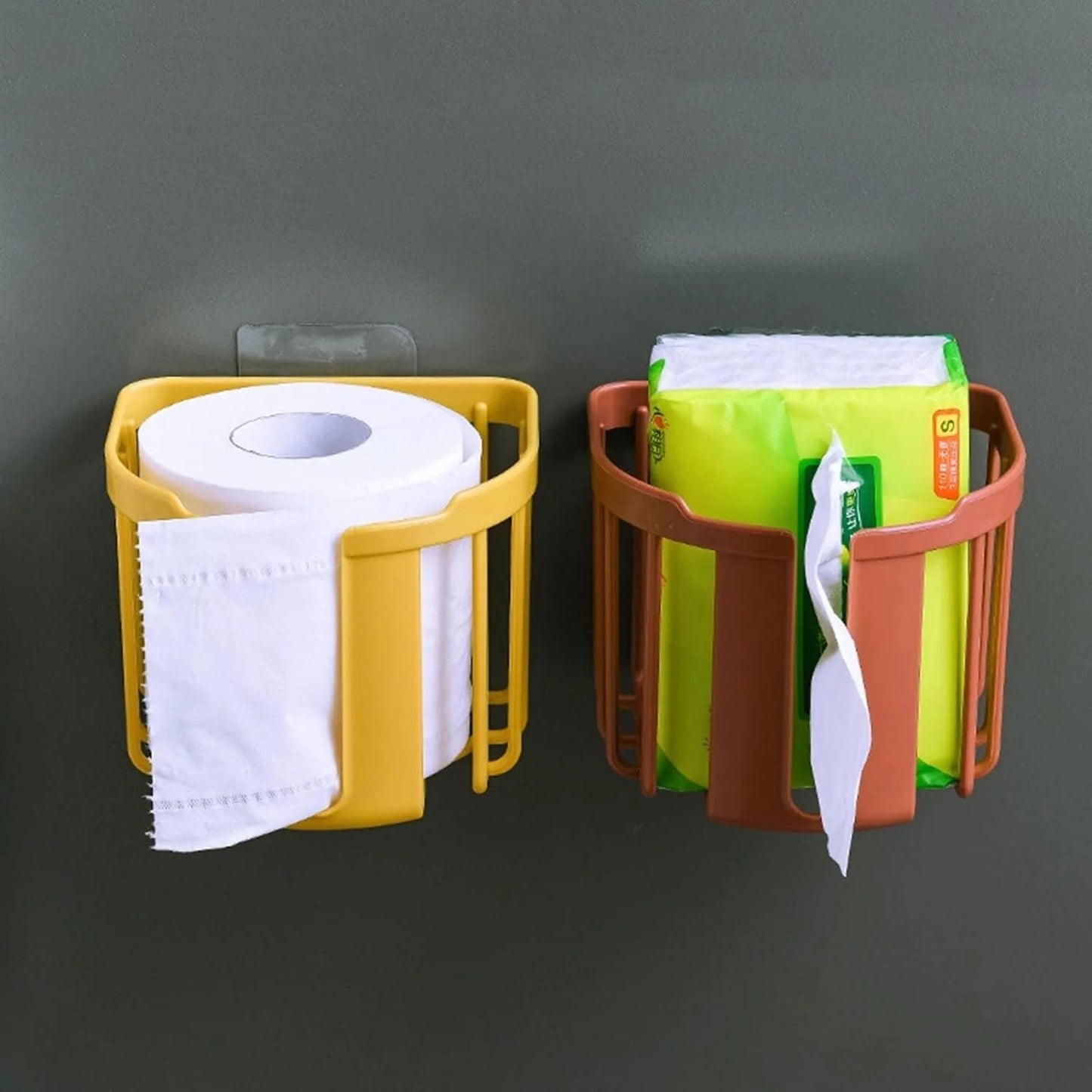 Toilet Paper Holder Bathroom, Tissue Roll Wall Mounted Plastic Bathroom Toilet Paper Roll Holder, Tissue Holder With Storage And Dispenser For Bathroom, Kitchen, Washroom 