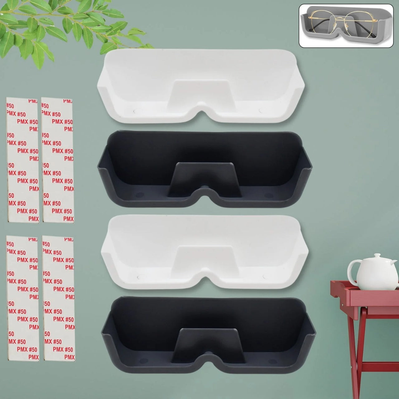 Wall Mounted Sunglasses Holder (4 Pcs Set)