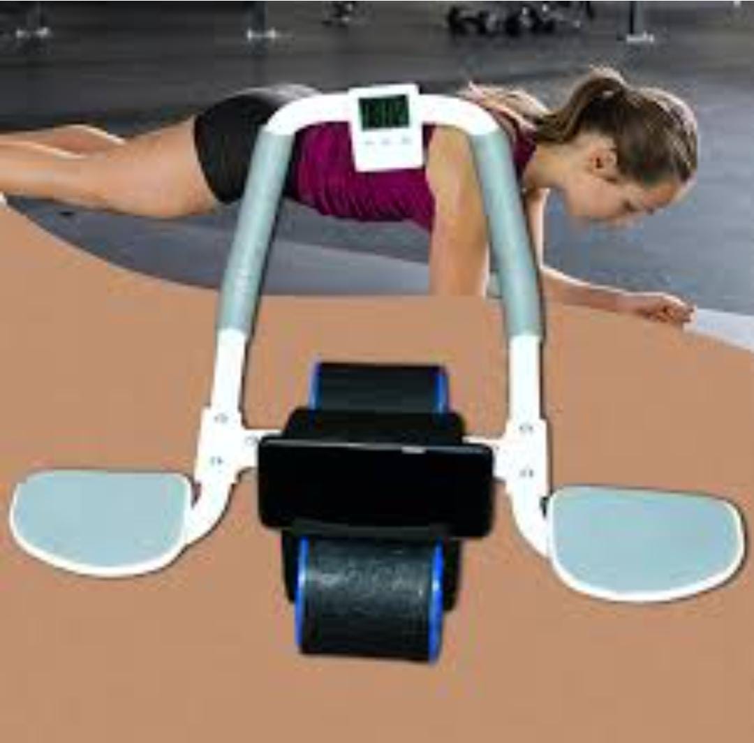 Automatic Rebound Abdominal Wheel, Ab Roller with Elbow Support for Core Workout, Plank Ab Roller for Core Trainer with Timer/Phone Holder, Ab Roller for Abs Workout in Office, Home, Outdoor  CZ_351